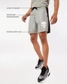 Shop Men's Grey Punisher Training Shorts-Design