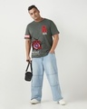 Shop Men's Grey Red Hulk Graphic Printed Plus Size T-shirt-Full