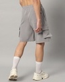 Shop Men's Grey Relaxed Fit Cargo Shorts-Full
