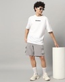 Shop Men's Grey Relaxed Fit Cargo Shorts