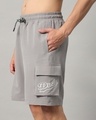 Shop Men's Grey Relaxed Fit Cargo Shorts
