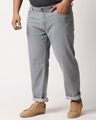 Shop Men's Grey Relaxed Fit Jeans-Full