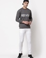 Shop Men's Grey Rise N Slay Typography Sweatshirt-Full