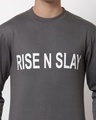 Shop Men's Grey Rise N Slay Typography Sweatshirt