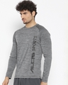 Shop Men's Grey Self Design Slim Fit T-shirt-Design