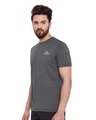Shop Men's Grey Self Design Slim Fit T-shirt-Design