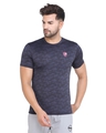 Shop Men's Grey Self Design T-shirt-Front