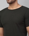 Shop Men's Grey Slim Fit T-shirt-Full