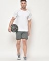 Shop Men's Grey Self Designed Shorts