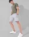 Shop Men's Grey Self Designed Shorts-Full