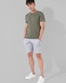 Shop Men's Grey Self Designed Shorts