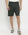 Shop Men's Grey Shorts with White Side Panel-Front