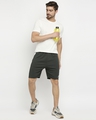 Shop Men's Grey Shorts with White Side Panel