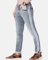 Shop Men's Grey Side Striped Slim Fit Jeans-Design