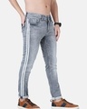 Shop Men's Grey Side Striped Slim Fit Jeans-Full