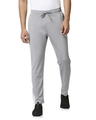 Shop Men's Grey Side Striped Slim Fit Track Pants-Front