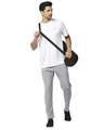 Shop Men's Grey Side Striped Slim Fit Track Pants