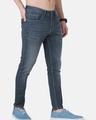 Shop Men's Grey Skinny Fit Jeans-Full