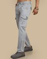 Shop Men's Stone Grey Slim Fit Cargo Pants-Design