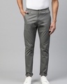 Shop Men's Grey Slim Fit Chinos-Front
