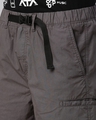 Shop Men's Grey Slim Fit Cotton Shorts