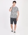 Shop Men's Grey Slim Fit Cotton Shorts