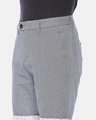 Shop Men's Grey Slim Fit Cotton Shorts-Full