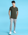 Shop Men's Grey Slim Fit Cotton Track Pants