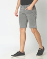 Shop Men's Grey Slim Fit Denim Shorts-Full