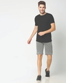 Shop Men's Grey Slim Fit Denim Shorts