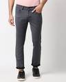 Shop Men's Grey Slim Fit Jeans-Front