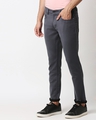 Shop Men's Grey Slim Fit Jeans-Full