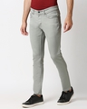 Shop Men's Grey Slim Fit Jeans-Full