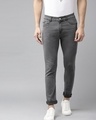 Shop Men's Grey Slim Fit Jeans-Front