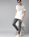 Shop Men's Grey Slim Fit Jeans-Full