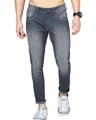 Shop Men's Grey Slim Fit Jeans-Front