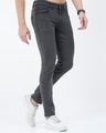 Shop Men's Grey Slim Fit Jeans-Design