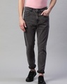 Shop Men's Grey Slim Fit Jeans-Front