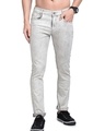 Shop Men's Grey Slim Fit Jeans-Front