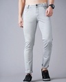 Shop Men's Grey Slim Fit Jeans-Front