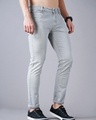 Shop Men's Grey Slim Fit Jeans-Design