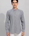 Shop Men's Grey Slim Fit Shirt-Front