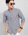 Shop Men's Grey Slim Fit Shirt-Design
