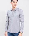 Shop Men's Grey Slim Fit Shirt-Front