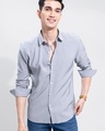 Shop Men's Grey Slim Fit Shirt-Full