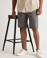 Shop Men's Grey Slim Fit Shorts-Front