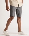 Shop Men's Grey Slim Fit Shorts-Design