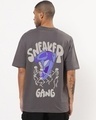 Shop Men's Grey Sneaker Gang Graphic Printed Oversized T-shirt-Design
