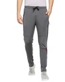 Shop Men's Grey Solid Regular Fit Track Pants-Front