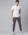 Shop Men's Grey Solid Slim Fit Joggers